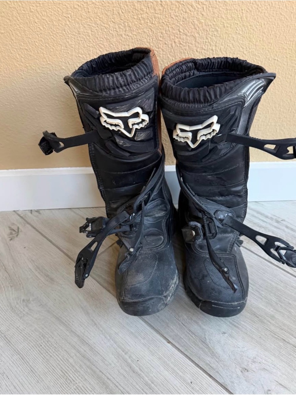 Fox Kids Black and White Motocross Boots